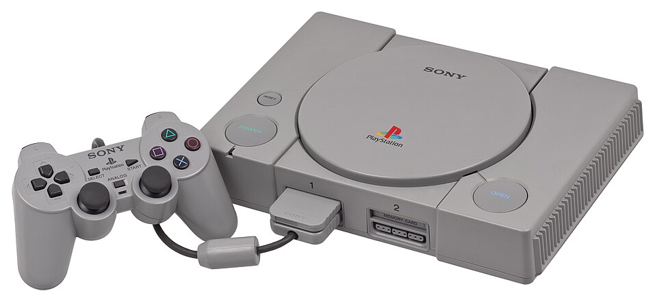 Die erste Sony PlayStation mit Controller